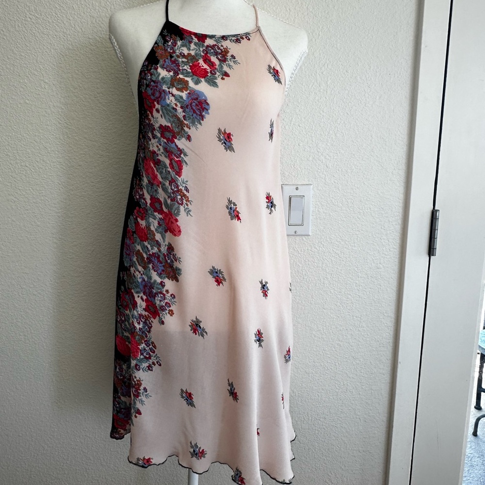 Intimately Free People Sheer Floral Beach Cover-Up Slip Dress Boho Flowy XS